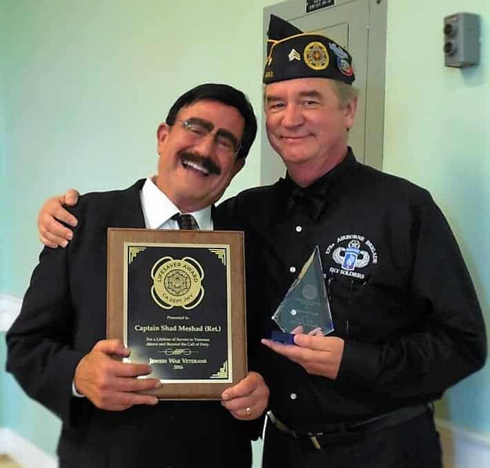 NVF President Shad Meshad with JWV Commander Marc Thurston