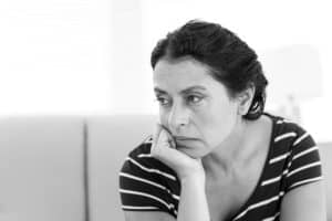 depressed woman veteran older