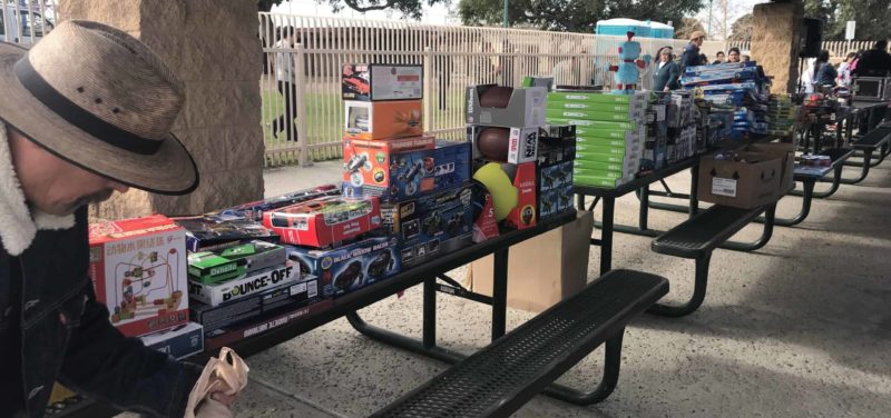 Photo of Christmas presents distributed to veteran families