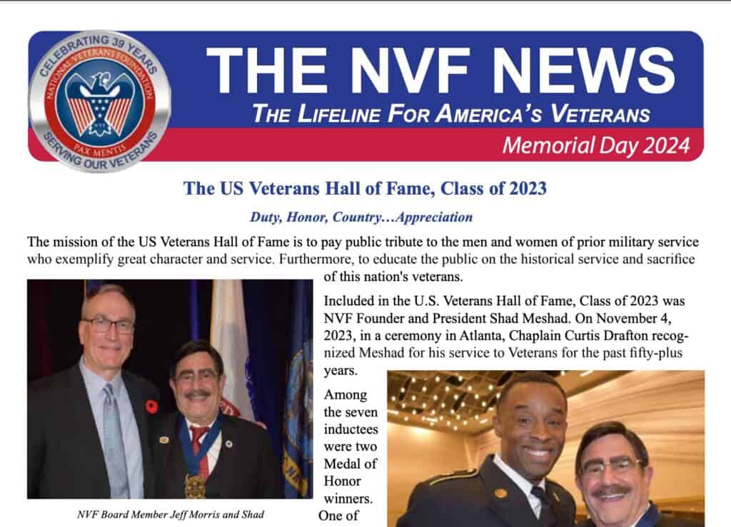 NVF Newsletter 2024 Memorial Day